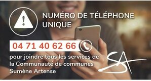 Numéro de téléphone Communauté de communes Sumène Artense