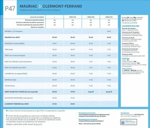 Horaire de la ligne Mauriac / Clermont-Ferrand